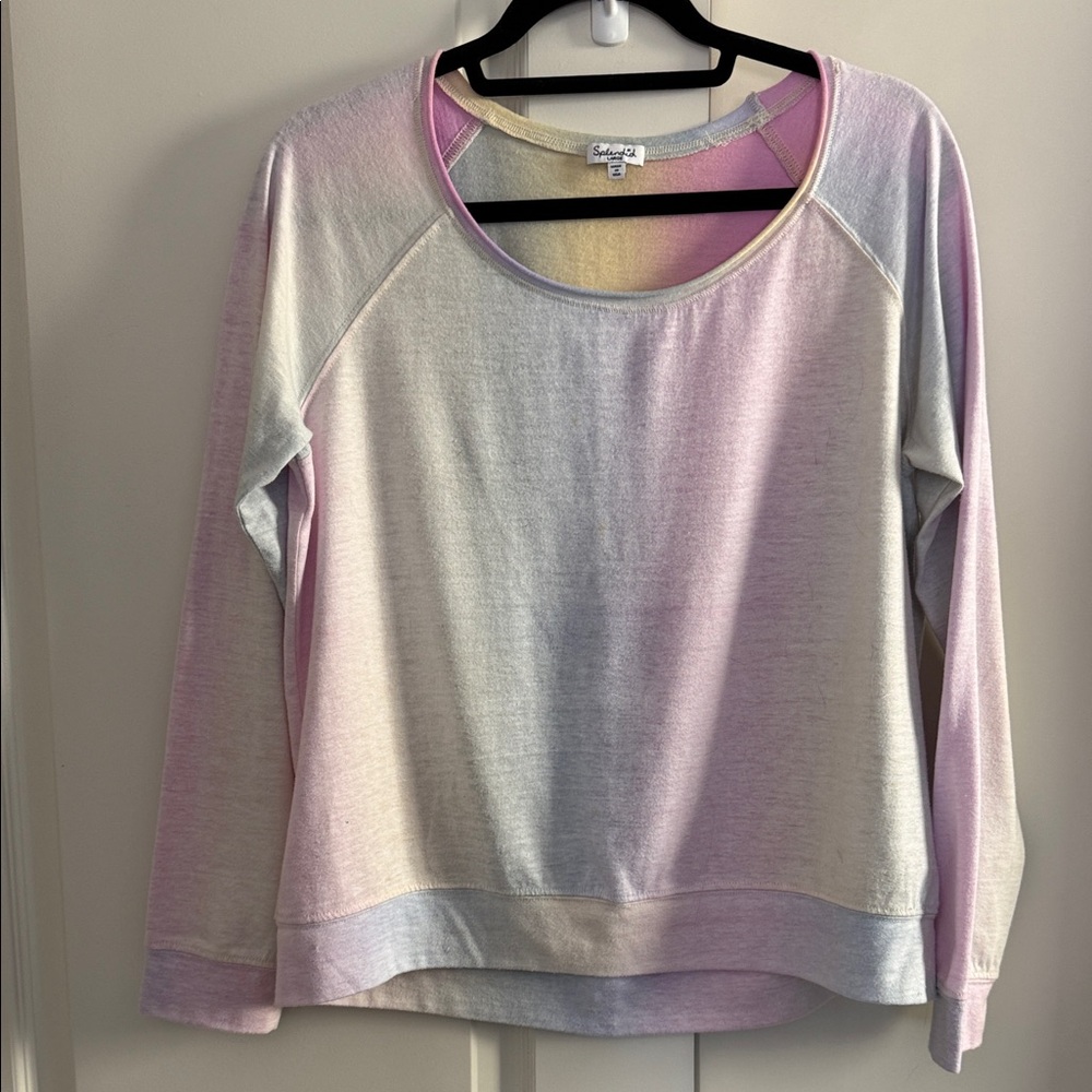 Splendid cotton pastel ombre pullover